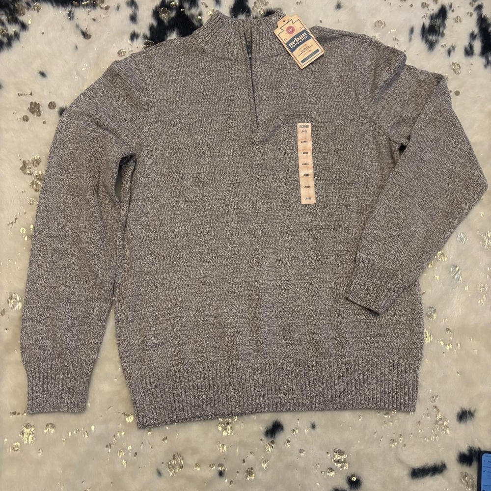urban pipeline Men's Heather Gray Half-Zip Sweater
